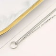 thumbnail image 1 of Necklaces Women's Stainless Steel Round Circle Silver/Gold/Rose Gold Beads Chain, 1 of 4