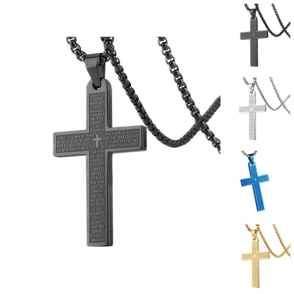 Necklaces for Men Women 2026 Fashion Christian Cross Pendant Necklace Jewelry Gift