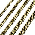 thumbnail image 1 of Necklaces for Men and Women Stainless Steel Cuban Curb Chain Gold, 1 of 11