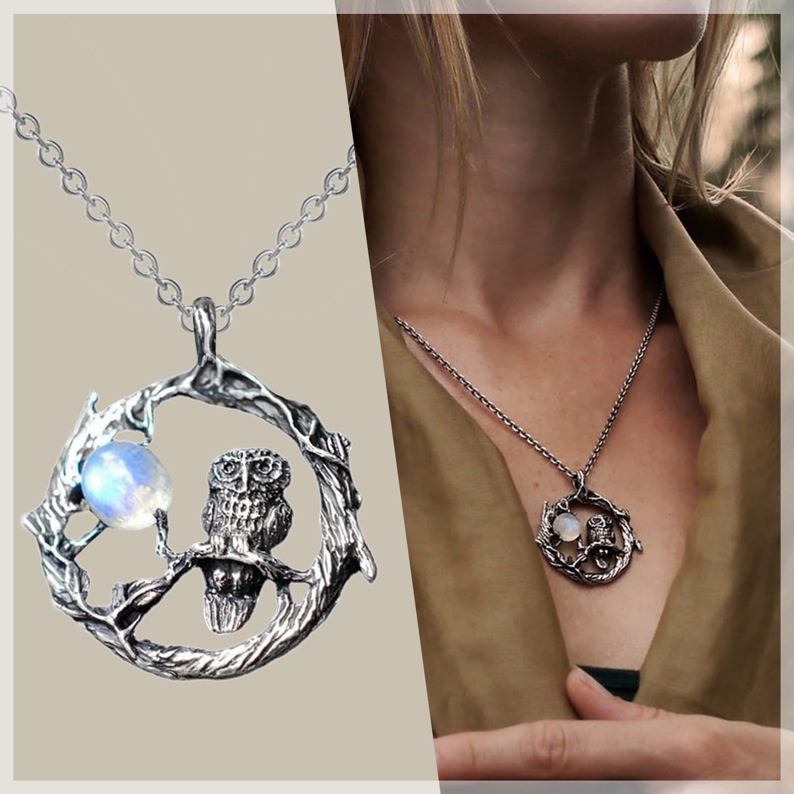 Wholesale european punk vintage skull rose cross pendant necklace men and  women ancient silver gemstone necklace - Nihaojewelry