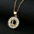 thumbnail image 1 of Necklaces for Women Gnobogi Fashion 26 English Letter Necklace Round Letter Zircon Necklace, 1 of 2