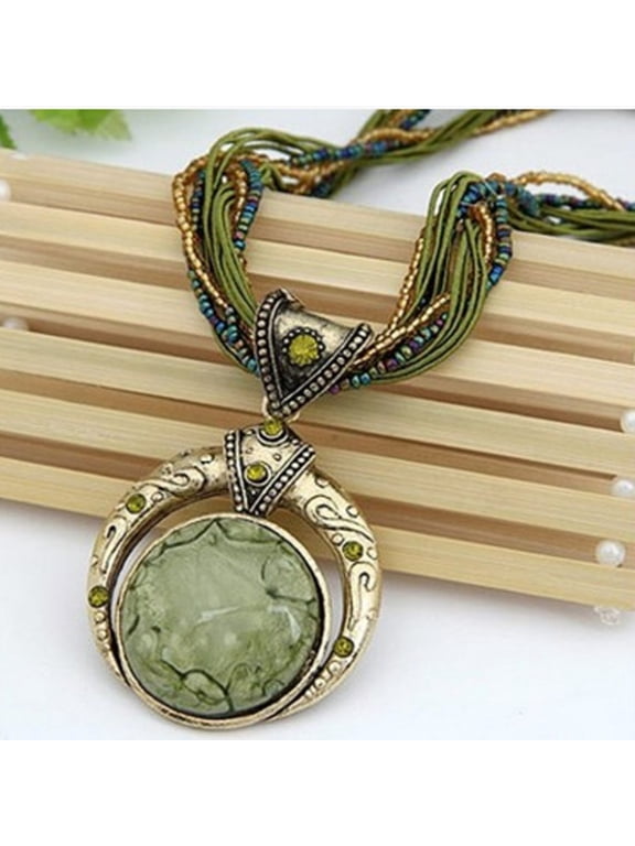 Necklaces for Women Gold Leather Necklace Long Boho Layered Necklace Silver Hippie Choker Necklace Bohemian Jewelry for Women