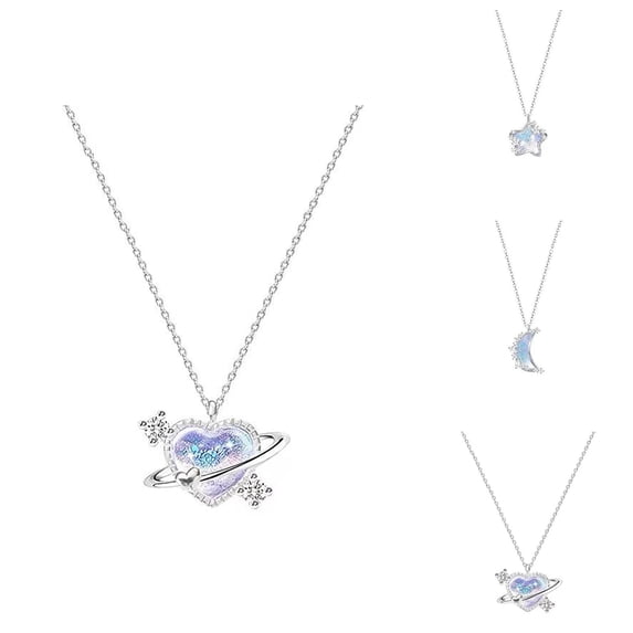 Necklaces for Women Love Planet Pendant Necklace Fashion Jewelry Accessories Gift