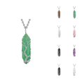 thumbnail image 1 of Necklaces for Women Men 2026 Fashion Wire Wrapped Hexagonal Natural Stone Pendant Necklace Jewelry Gift, 1 of 9