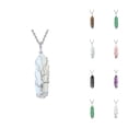 thumbnail image 1 of Necklaces for Women Men 2026 Fashion Wire Wrapped Hexagonal Natural Stone Pendant Necklace Jewelry Gift, 1 of 7