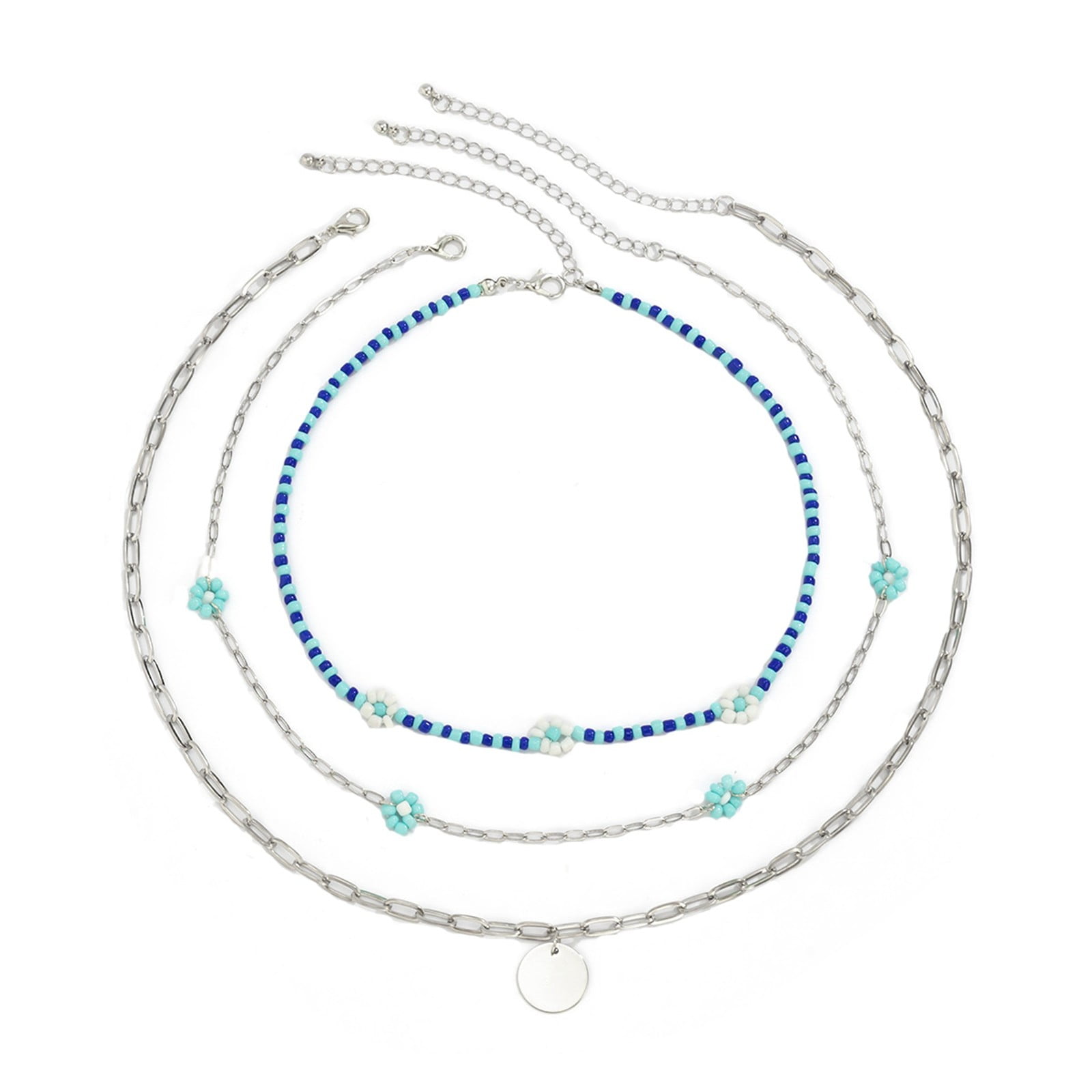 Buy Beaded Necklace, Native Beaded Necklace,Seed Beads Necklace, Rope  Necklace For Women,Handmade Necklace Multicolor (Blue,Green) at Amazon.in
