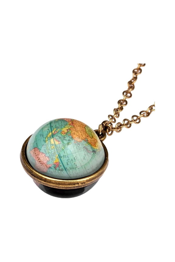 Necklaces for Women Women Jewelry Glow In The Dark Galaxy System Double Sided Glass Dome Planet Necklace Pendant