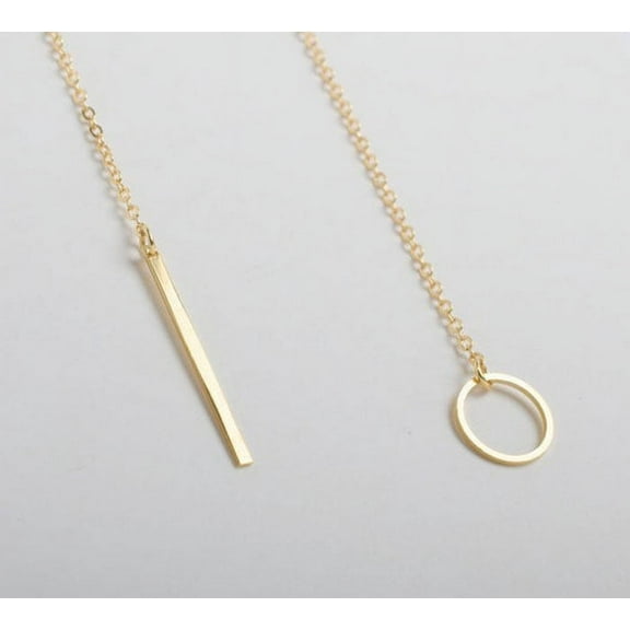 Necklaces for Womennecklaces & Pendants Chic Y Shaped Circle Lariat Chain Jewelry Necklace for Woman