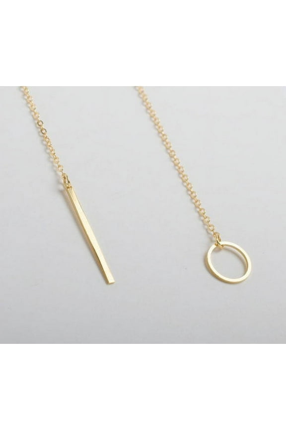Necklaces for Womennecklaces & Pendants Chic Y Shaped Circle Lariat Chain Jewelry Necklace for Woman