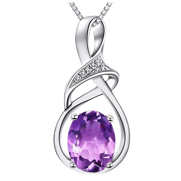 Necklaces for Womennecklaces & Pendants Jewelry Gifts for Women Amethyst Pendant Necklace (Purple )