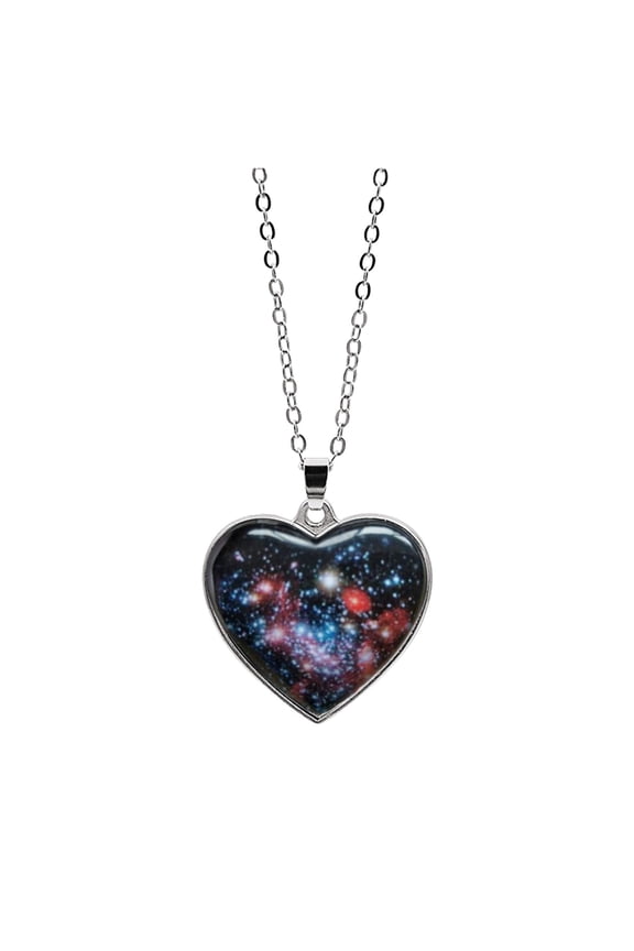 Necklaces for Womennecklaces & Pendants Solar System Planet Galaxy Double Sided Necklace Universe Heart Pendant Necklace