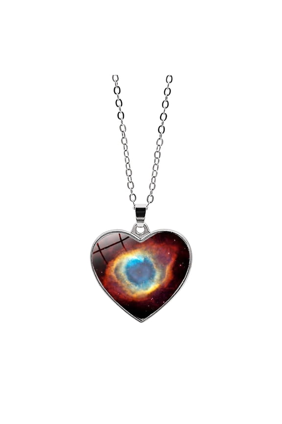 Necklaces for Womennecklaces & Pendants Solar System Planet Galaxy Double Sided Necklace Universe Heart Pendant Necklace