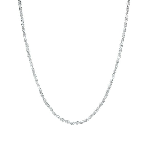 Necklaces for Womennecklaces & Pendants Solid Italian Diamond Cut Sterling Silver Rope Chain in Sterling Silver