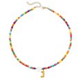 thumbnail image 1 of Necklaces with Bubble Initial Letter, Beaded Choker Necklace, Small Gifts for Women Pendant Necklace, 1 of 4