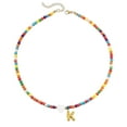 thumbnail image 1 of Necklaces with Bubble Style Initial Letter, Beaded Choker Necklace, Small Gifts for Women Pendant Necklace, 1 of 4