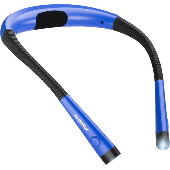 NeckoFlex LED Neck Reading Light – Hands-Free Book Light for Reading in Bed, 3 Colors, 6 Brightness, Bendable Arms, USB-C Rechargeable, 80-Hour Battery, Perfect for Knitting & Crafting