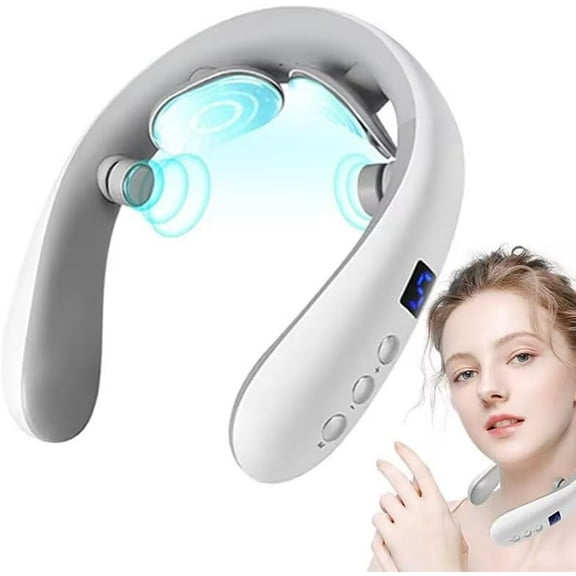 Neckology Intelligent Neck Massager with Heat, Electric Pulse Neck Massager for Pain Relief, Wireless Neck Massager for Women