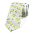 thumbnail image 1 of Necktie, Lemon Slices Fresh Citrus, 3.7", Lime Green Yellow White, by Ambesonne, 1 of 4