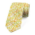 thumbnail image 1 of Necktie, Lemons and Oranges Pattern, 3.7", Yellow Green Multicolor, by Ambesonne, 1 of 4