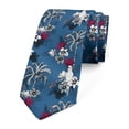 thumbnail image 1 of Necktie, Macaw Birds Palm Hibiscus, 3.7", Dark Magenta Violet Blue, by Ambesonne, 1 of 4