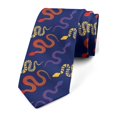 thumbnail image 1 of Necktie, Poisonous Animals Pattern, 3.7", Dark Lavender Multicolor, by Ambesonne, 1 of 4