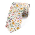 thumbnail image 1 of Necktie, Scribble Style Summer Meadow, 3.7", White Multicolor, by Ambesonne, 1 of 4