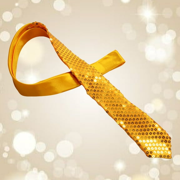 Necktie Sequined Men's And Women's Sequined Tie Formal Wedding Evening Party Performance Stage Tie Small Hair Ties for Babies Elastic Hair Ties And Clear Pearl for Women Extra Big Thick