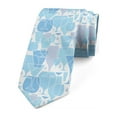 thumbnail image 1 of Necktie, Various Glass Types Concept, 3.7", Pale Azure Blue and White, by Ambesonne, 1 of 4