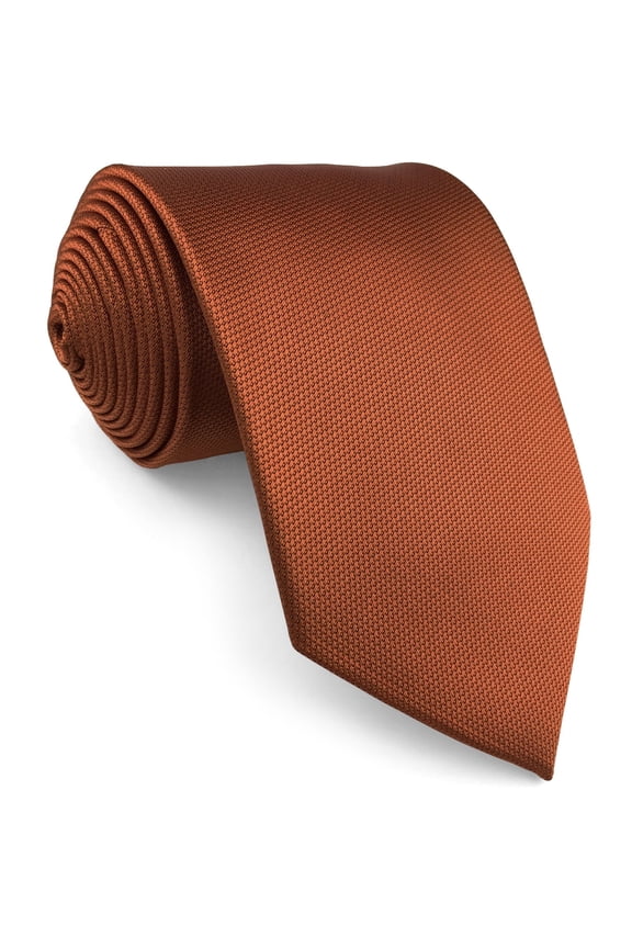 Neckties for Men Wedding Tie and Cufflinks Orange Pumpkin Classic Size 57.5"
