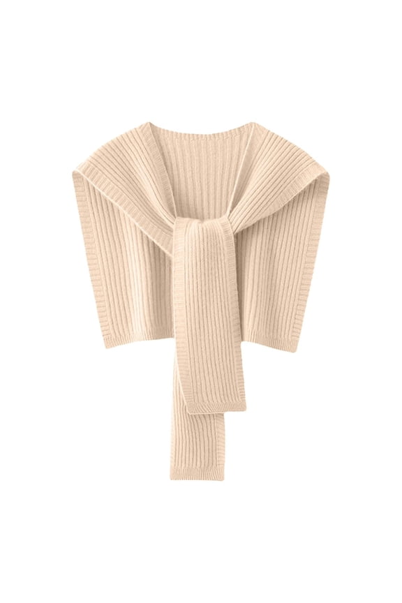 Neckwarmer Shawl for Casual and Travel - Cape Flutter Wrap for Seasonal Comfort, Beige