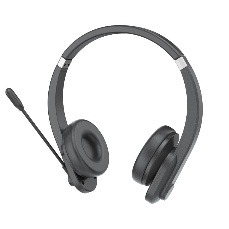 Necode Bluetooth Headset, Wireless Headset with Noise Cancelling Microphone & Mic Mute, 55Hrs Working Time On Ear Bluetooth V5.3 Headphones for Cell Phones Laptop Computer