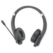 Necode Bluetooth Headset, Wireless Headset with Noise Cancelling Microphone & Mic Mute, 55Hrs Working Time On Ear Bluetooth V5.3 Headphones for Cell Phones Laptop Computer