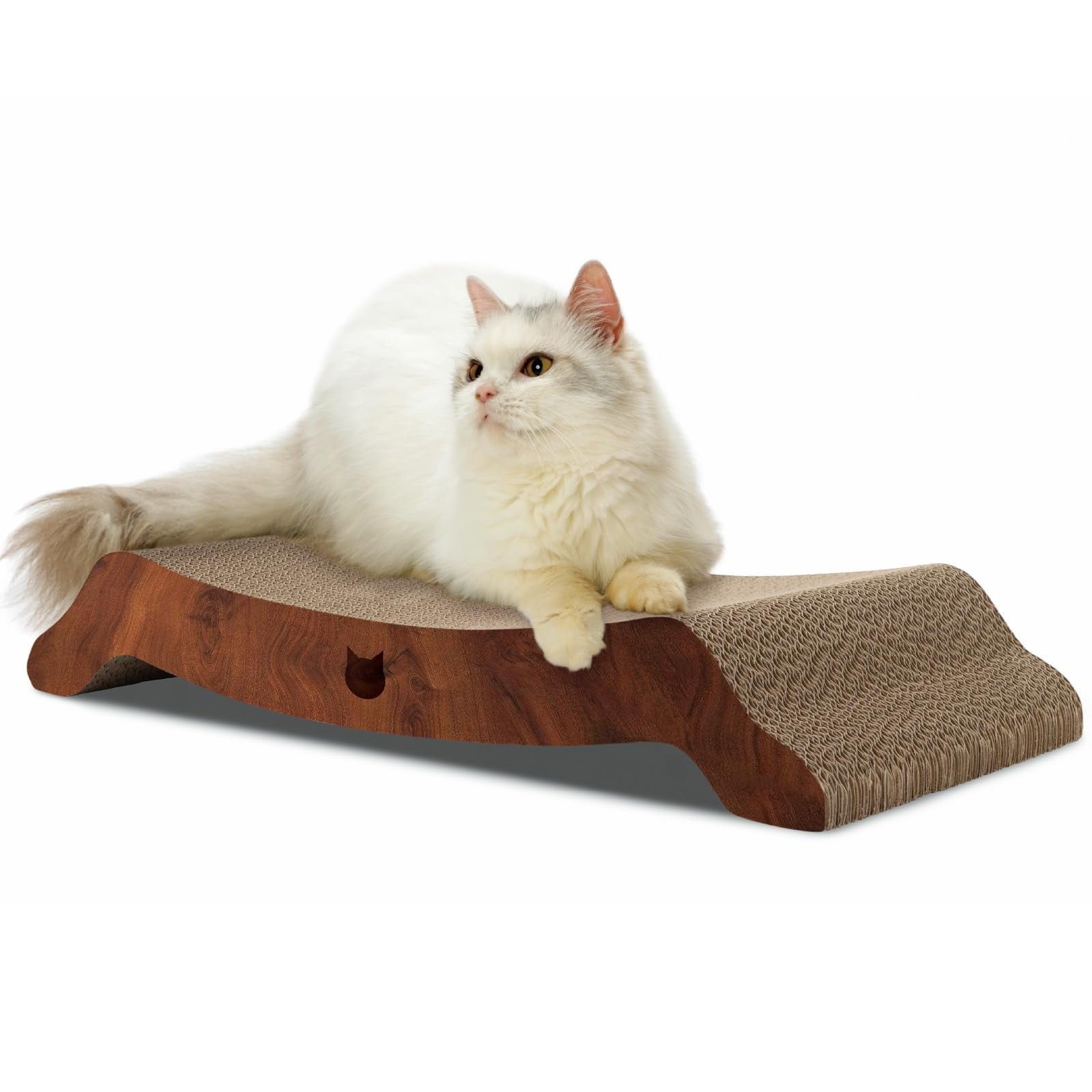 Large Dark Cherry Cardboard Cat Scratcher Bed