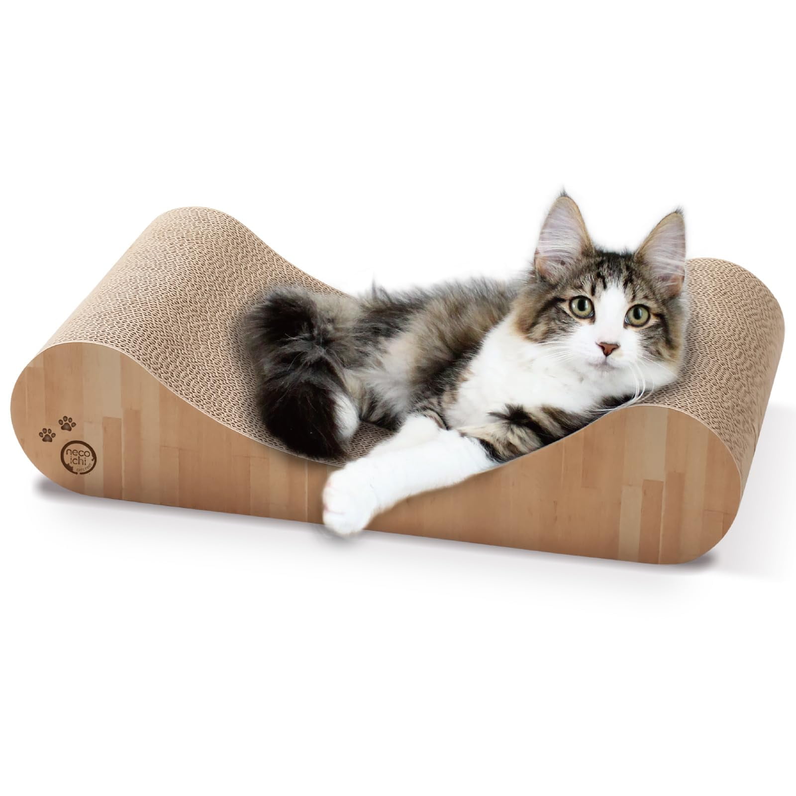 Curved Cardboard Cat Scratcher Lounger for Indoor Cats