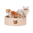 thumbnail image 1 of Necoichi Cat-Headed Scratcher Bed Large, Birch, 1 of 9