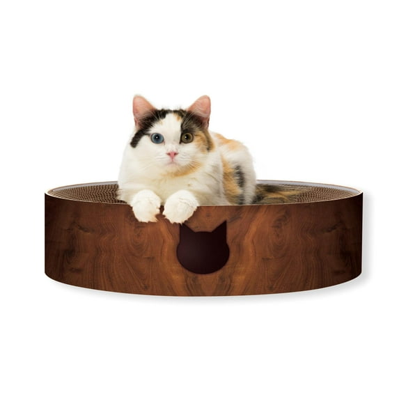 Necoichi Cozy Cat Scratcher Bowl XL (Dark Cherry)