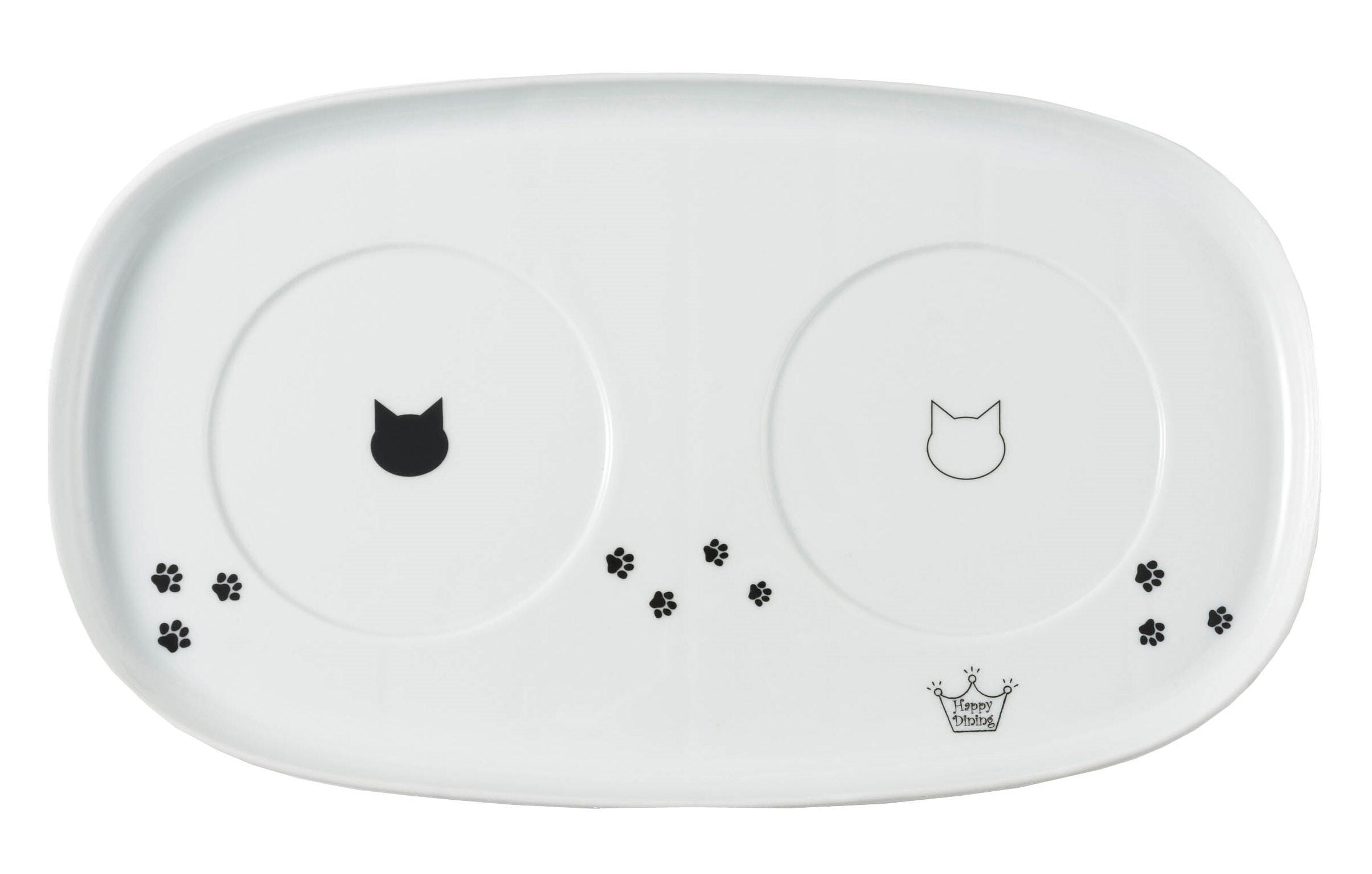 高価値 Necoichi Happy Set Bowl Water & Food Porcelain Double Dining 食器・餌やり・水やり用品