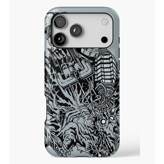Necro Space - DLC - Script M2431, Protective Case for iPhone 17 16 15 14 13 12 11 Pro Max – Modern Unisex Style