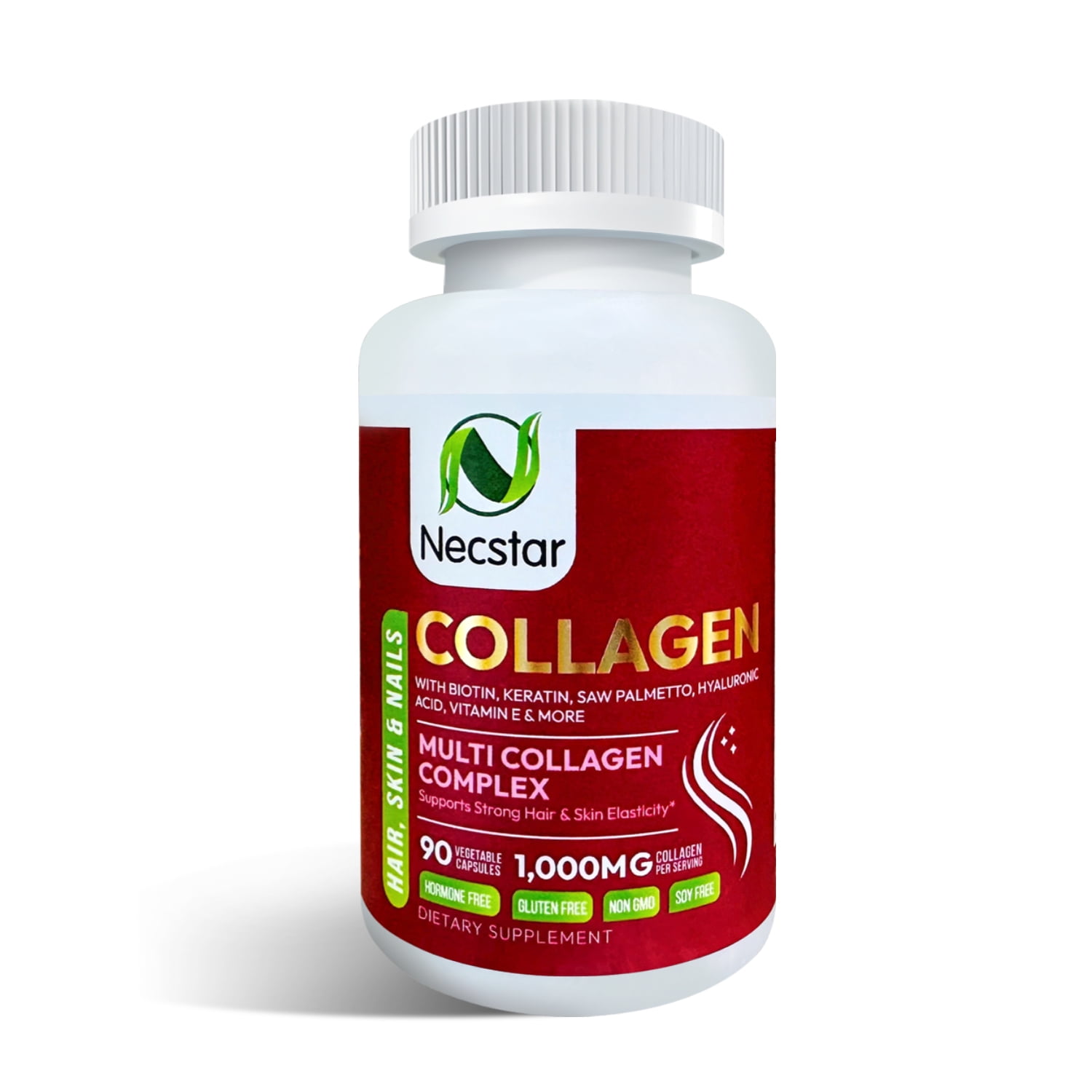 Necstar Collagen Pills, with Biotin, Keratin, Saw Palmetto, Hyaluronic