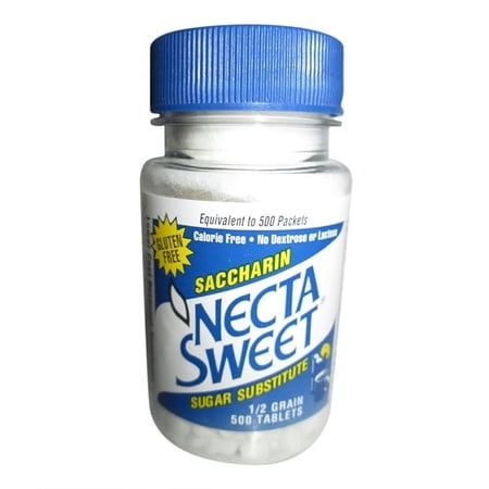 Necta Sweet Saccharin Sugar Substitute Tablets, 0.5 Grains,500 Ea, 3 Pack