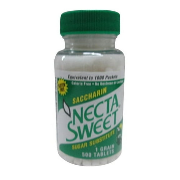 Necta Sweet Saccharin Sugar Substitute 1.0 Grain Tablets - 500 Ea, 2 Pack