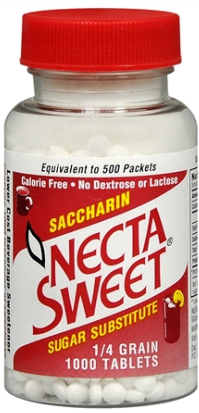 Necta Sweet Saccharin Sugar Substitute 1/4 Grain 1000 Tablets (Pack of