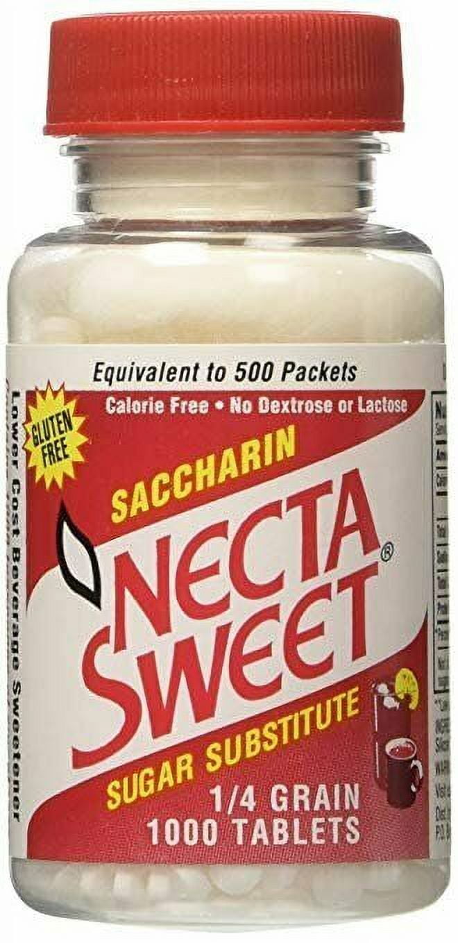 Necta Sweet Saccharin Sugar Substitute Calorie Free .25 Grain, 1000