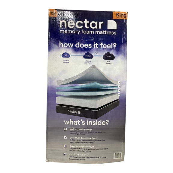 Nectar 12" Mattress with Gel Memory Foam and Active Cooling Technology King