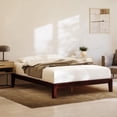 thumbnail image 1 of Nectar Bamboo Platform Bed Frame - California King - Walnut - Floating Center Support Legs - 12” Height - Tool Free Set Up - Contemporary - Sturdy Wooden Support Slats - Holds Up To 800 Pounds, 1 of 6