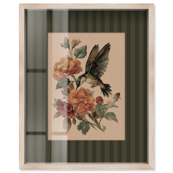 Nectar Harvest Shadowbox Print Botanical Art by Art Remedy, Blonde Frame, 20 x 24