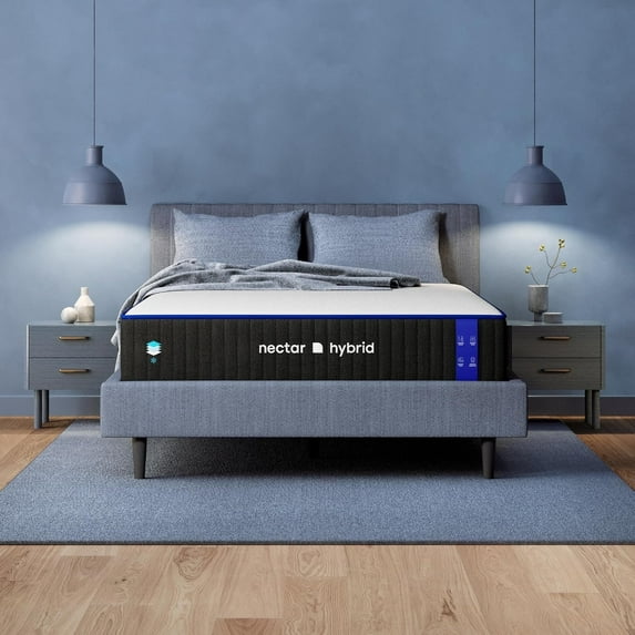 Nectar Hybrid Twin Mattress 12 Inch - Medium Firm Gel Memory Foam - Steel Springs - Cooling Technology - 365-Night Trial - Forever Warranty