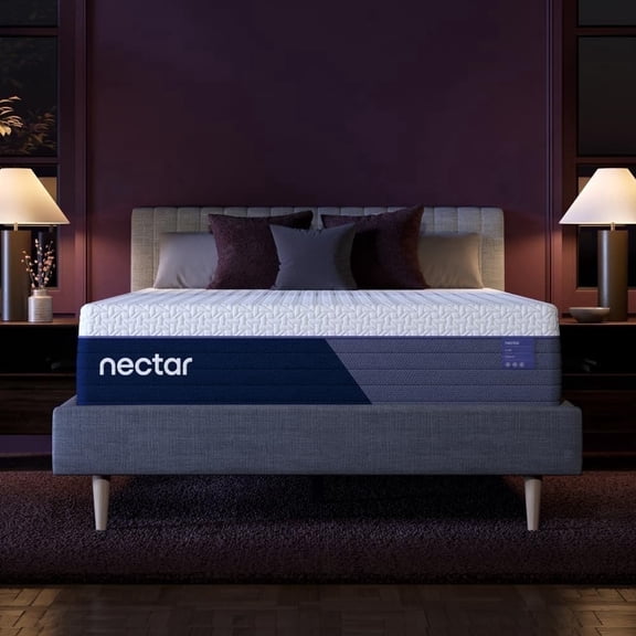 Nectar Luxe Hybrid 14” Cal King Mattress - Medium Firm - Memory Foam & Innerspring Coils - Cooling Fibers - 3” Pressure Relief Layer - Mattress in a Box - 365-Night Trial & Forever Warranty