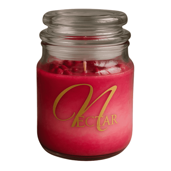 Nectar | Rose Wood Serenity Aromatherapy Jar Candle | Red Wax | Rose, Labdanum & Patchouli Scent | 2.9 oz | Perfect for Yoga, Meditation, Home Dcor & Gifting