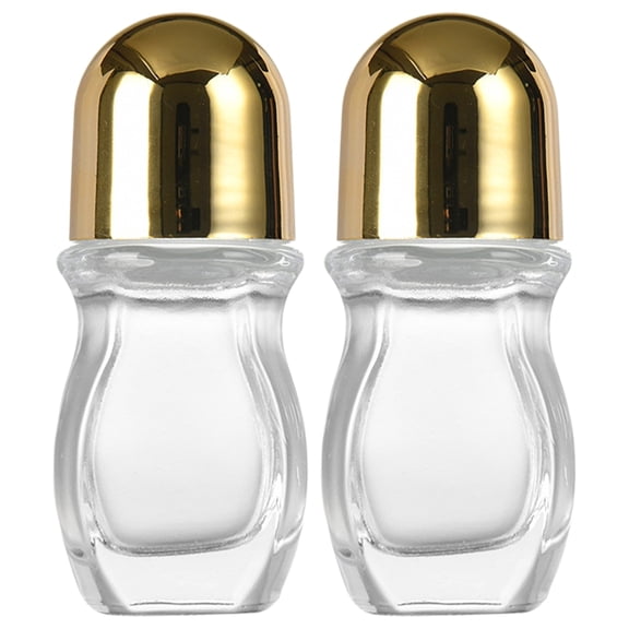 Necvior 1/2/4/8 Bottles Glass Empty Roller Bottles Empty Deodorant Containers Refillable Ball Bottles for Essential Oil